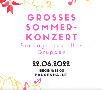 Herzliche Einladung zu unserem großen Sommerkonzert der Gustav-Heinemann-Schule!